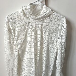 Sandro long sleeve lace blouse
